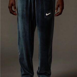 Nike NOCTA Swarovski Velour Jogger Pants Large Men Armory Navy Loose Fit Drake